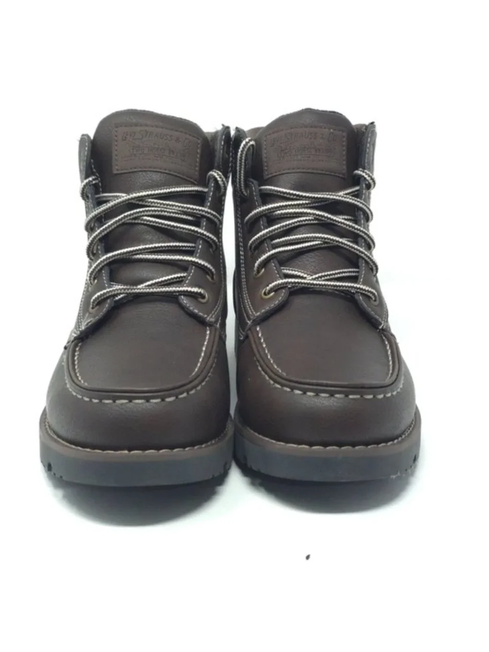 Levi’s Dean Brown Synthetic Leather Moc Toe Boots Size 8M
